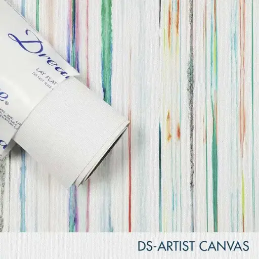 [DS-ARTCS20-5450] 54" x 50 Yards Roll - DreamScape Premium Polymeric Printable White Vinyl WallWrap - Artist Canvas Texture - 17.0 Mil - Clear Back Permanently Repositionable Adhesive
