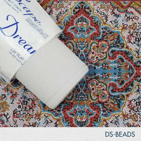 54'' x 100 Yards Roll - DreamScape Premium Polymeric Printable White Vinyl WallWrap - Beads Texture - 27.0 Mil - Clear Back Permanently Repositionable Adhesive