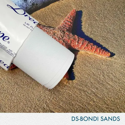 [DS-BOSD20-5425] 54'' x 25 Yards Roll - DreamScape Premium Polymeric Printable White Vinyl WallWrap - Bondi Sands Texture - 17.0 Mil - Clear Back Permanently Repositionable Adhesive