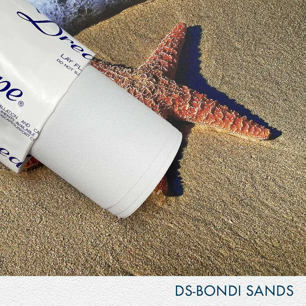 54" x 50 Yards Roll - DreamScape Premium Polymeric Printable White Vinyl WallWrap - Bondi Sands Texture - 17.0 Mil - Clear Back Permanently Repositionable Adhesive
