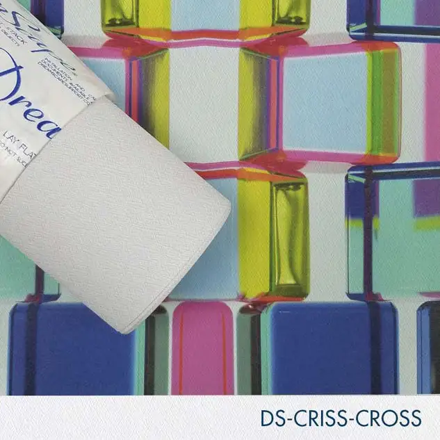 [DS-CRSS20-5425] 54'' x 25 Yards Roll - DreamScape Premium Polymeric Printable White Vinyl WallWrap - Crisscross Texture - 27.0 Mil - Clear Back Permanently Repositionable Adhesive