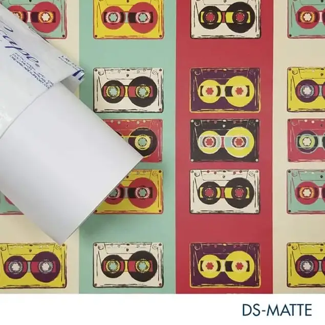 [DS-MATTE20-6025] 60'' x 25 Yards Roll - DreamScape Premium Polymeric Printable White Vinyl WallWrap - Matte Texture - 17.0 Mil - Clear Back Permanently Repositionable Adhesive