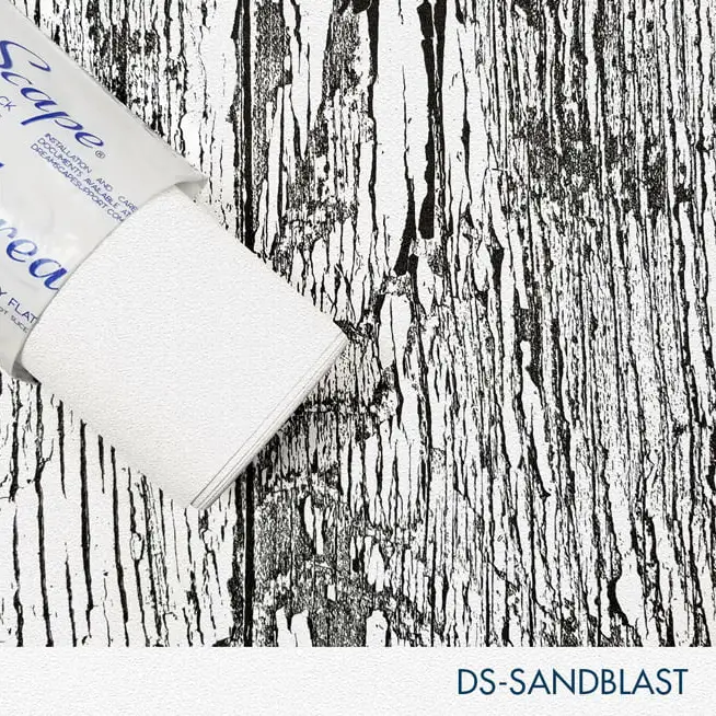 27" x 5 Yards Roll - DreamScape Premium Polymeric Printable White Vinyl WallWrap - Sandblast Texture - 27.0 Mil - Clear Back Permanently Repositionable Adhesive