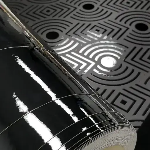 [DS-BKFL20-5450] 54" x 50 Yards Roll - DreamScape Premium Polymeric Printable White Vinyl WallWrap - Black Flash Texture - 16.0 Mil - Clear Back Permanently Repositionable Adhesive