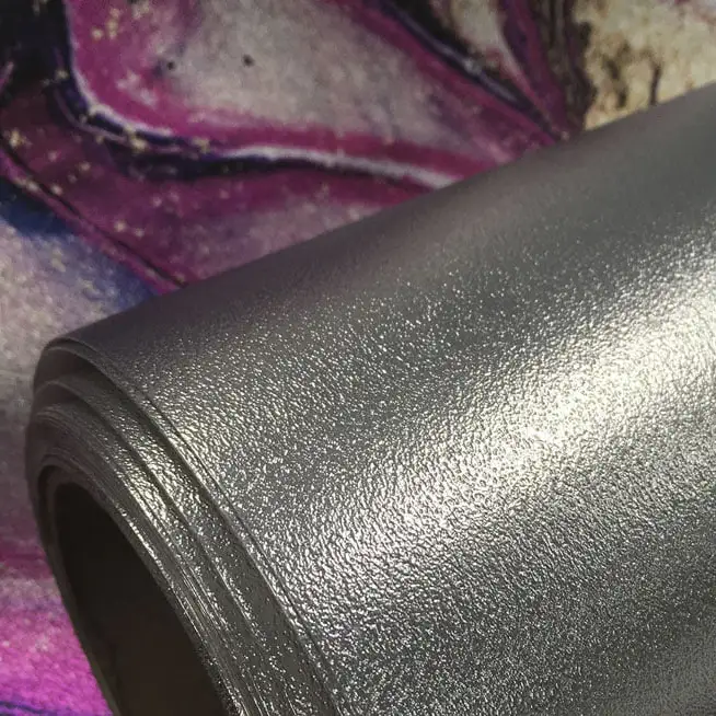 27'' x 5 Yards Roll - DreamScape Premium Polymeric Printable White Vinyl WallWrap - Platinum Texture - 18.0 Mil - Clear Back Permanently Repositionable Adhesive