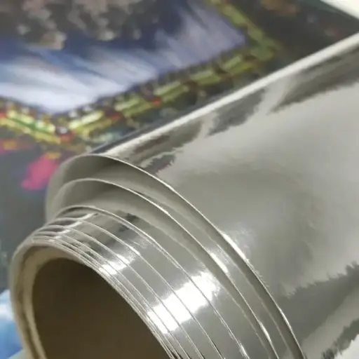 [DS-SVFL20-5450] 54'' x 50 Yards Roll - DreamScape Premium Polymeric Printable White Vinyl WallWrap - Silver Flash Texture - 16.0 Mil - Clear Back Permanently Repositionable Adhesive