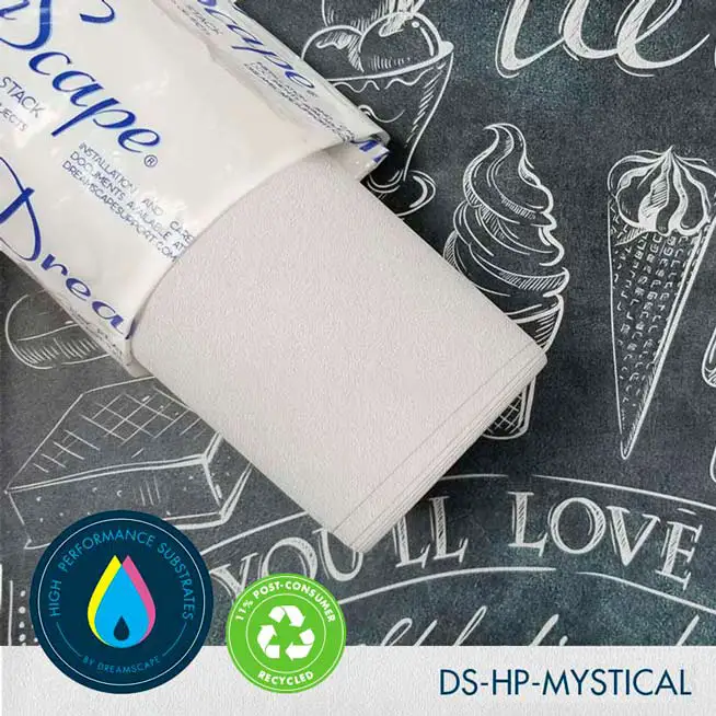 27'' x 5 Yards Roll - DreamScape Premium Polymeric Printable White Vinyl WallWrap - Mystical Texture - 27.0 Mil - Clear Back Permanently Repositionable Adhesive