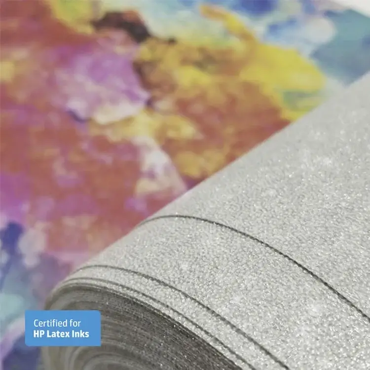 27" x 5 Yards Roll - DreamScape Premium Polymeric Printable White Vinyl WallWrap - Bling! Texture - 27.0 Mil - Clear Back Permanently Repositionable Adhesive