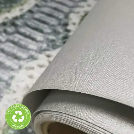 [DS-STRSTEEL20-5450] 54" x 50 Yards Roll - DreamScape Premium Polymeric Printable White Vinyl WallWrap - Satara Steel Texture - 16.5 Mil - Clear Back Permanently Repositionable Adhesive