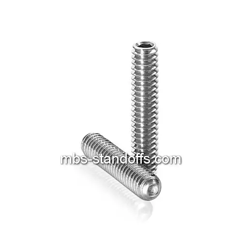 Metric set screws, Allen, Cup point, Zinc steel, 4mm x 0.7mm x 8mm