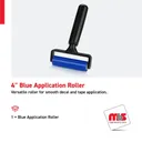 Blue Rubber Application Roller