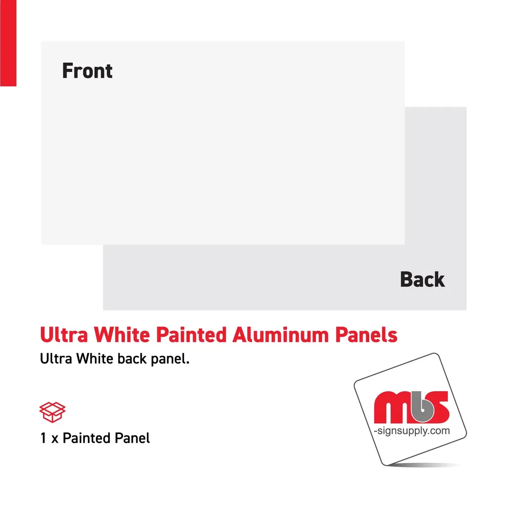 48" x 96" x .080 Ultra White Painted Aluminum Panels