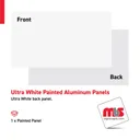 48" x 96" x .080 Ultra White Painted Aluminum Panels