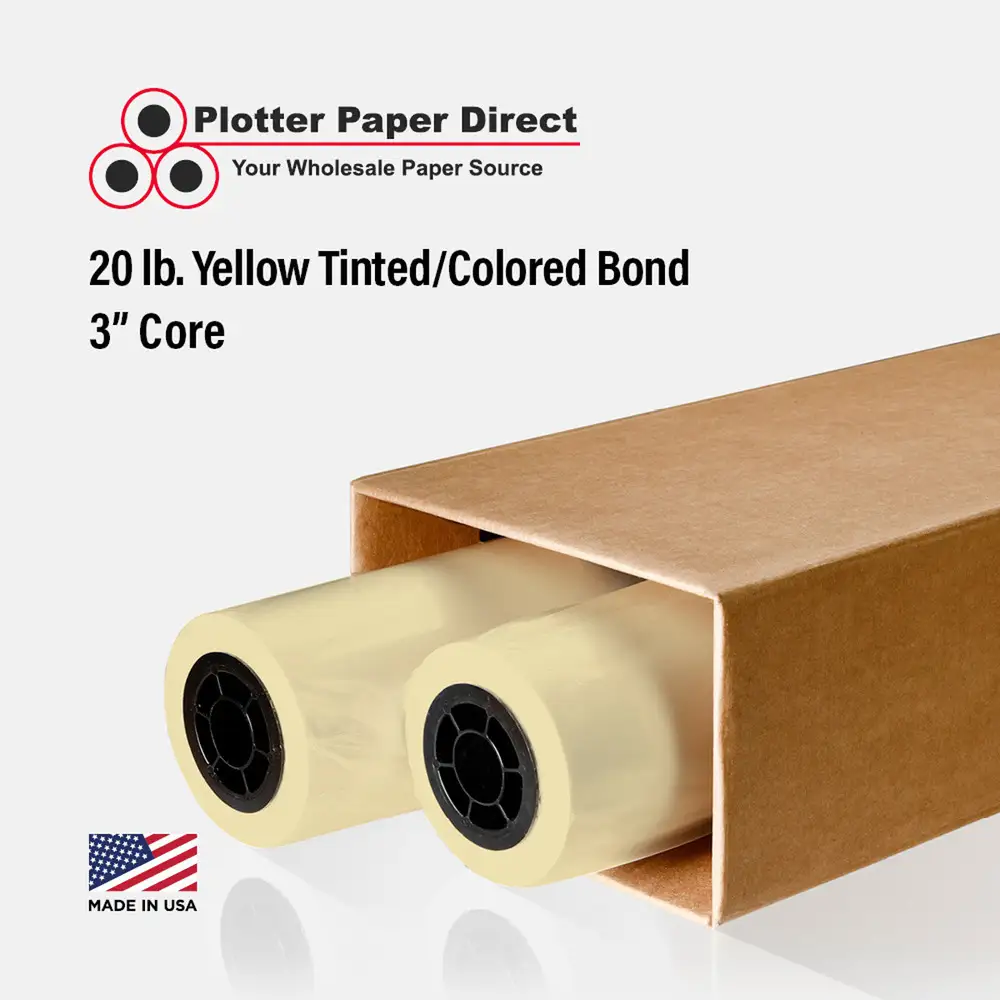 20 Lb Yellow Tinted Engineering Bond - 3" Core
