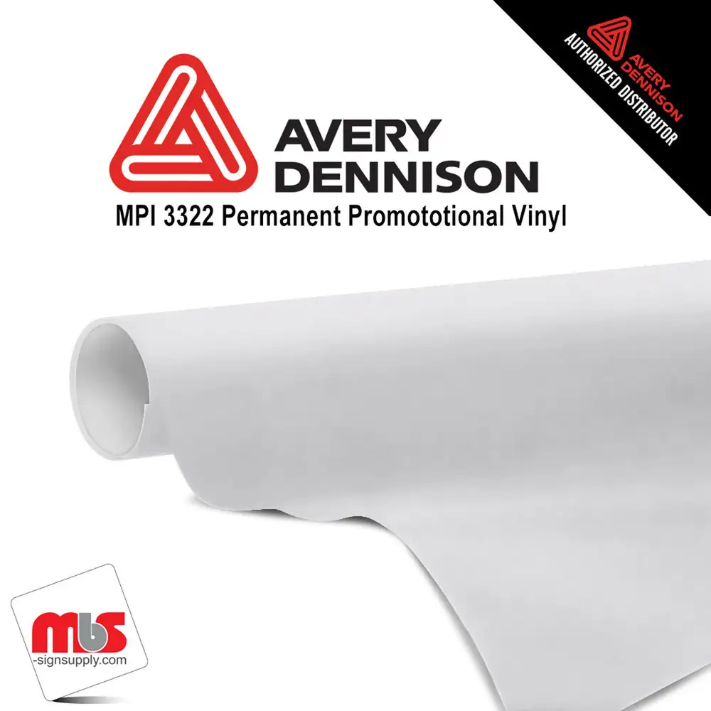 60" x 50 yards Avery MPI3322 Matte White 8 Years Long Term Unpunched 3.4 Mil Calendered (Color Code 102)