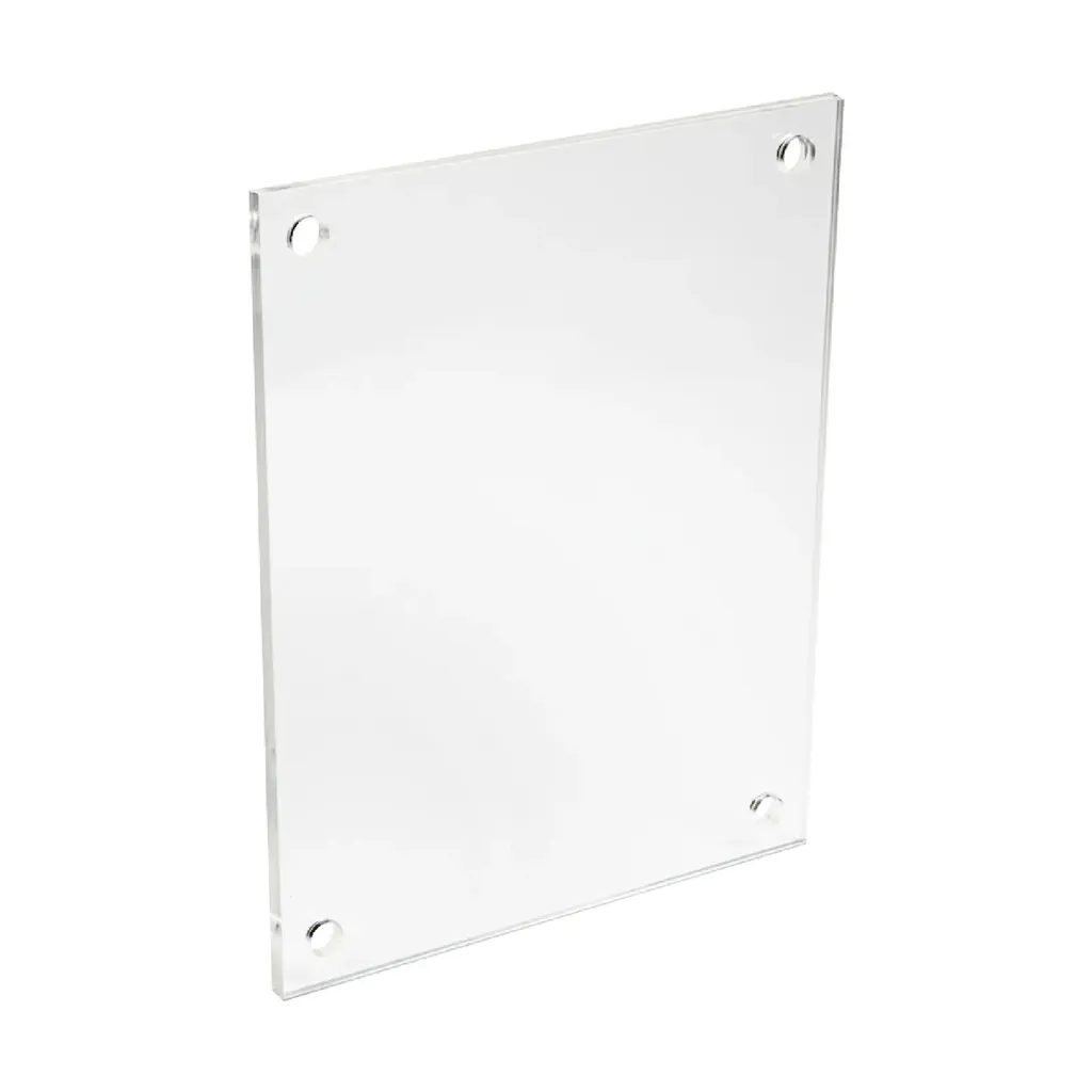 (2) Clear Acrylics For Wall Frame Use, Pre-Drilled With Polished Edges, Includes Drill Template & Instruction Guide