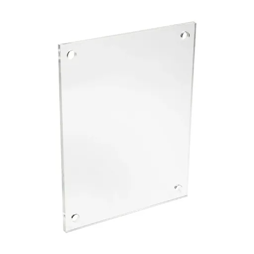 (2) 24" x 36" Clear Acrylics, Pre-Drilled With Polished Edges (Thick 3/16" each), with Drill Template & Instruction Guide, For Wall Frame Use