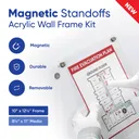 Set of 4 Magnetic Standoff Kits with Acrylic