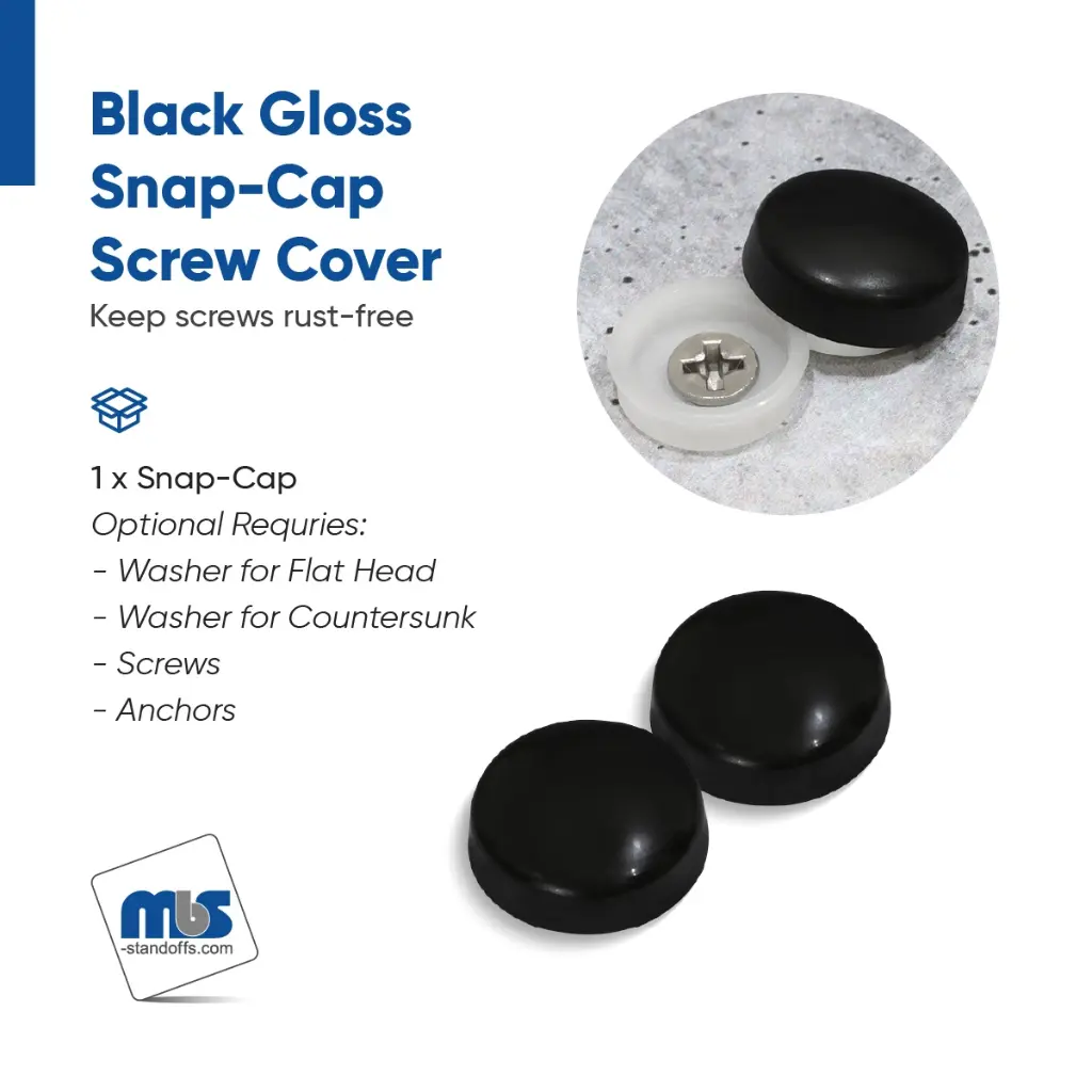 Solid Color Plastic Snap Cap For #10 and #12 Screw