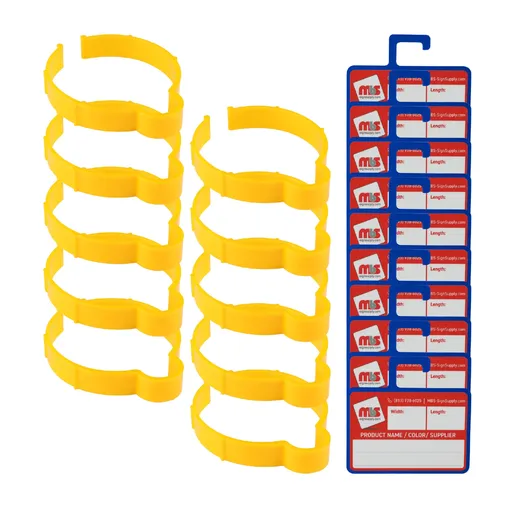 Vinyl Roll Retaining Clips for 3'' to 5'' Rolls With Dry Erase Media Card