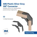 105 Degree Panel Connector for 5/8" and 3/4" Panels