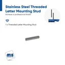 10-24 Threaded, 3/16" Diameter Letter Mounting Studs