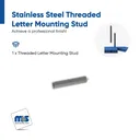 4-40 Threaded, .11" Diameter Letter Mounting Studs