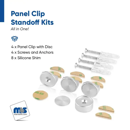 1" Diameter Flush Panel Mount Edge Grips - Set of 4