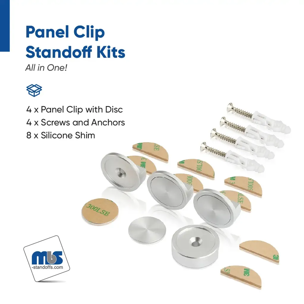 1-1/4'' Diameter Flush Panel Mount Edge Grips - Set of 4