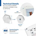 1-1/4" Diameter, 5/16-18 Threaded Hex Caps - 3/8" Hole Required