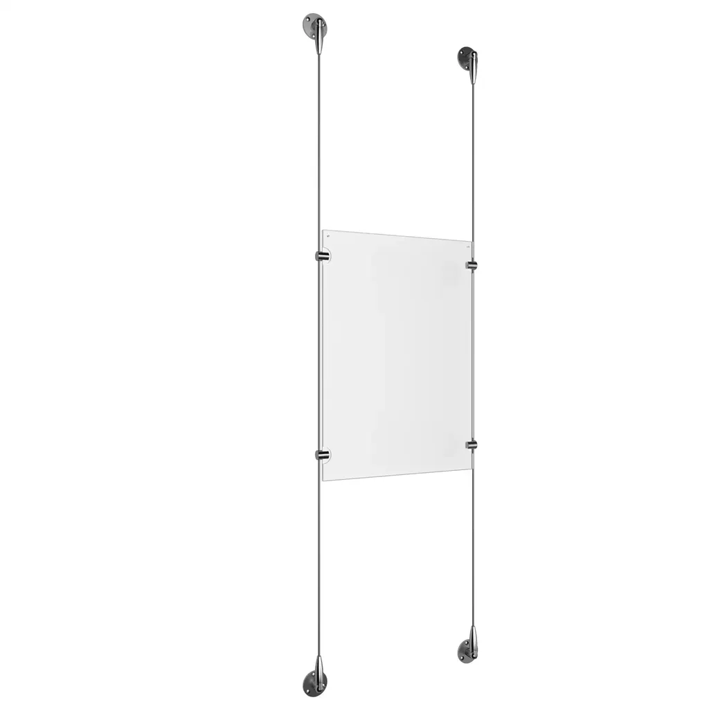 Ceiling/Floor/Wall Adjustable Stainless Steel Full Acrylic/ Signature 3 mm Cable System Kits