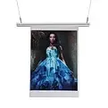 Aluminum Silver Banner Rail with Locking Rollers