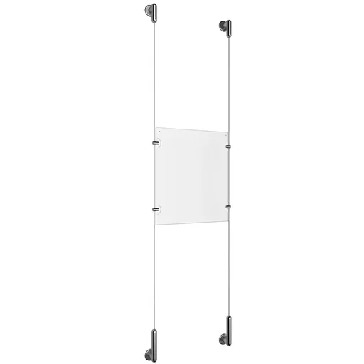 Wall to Wall Clear Anodized Aluminum Full Acrylic/1.5mm Cable System Kits