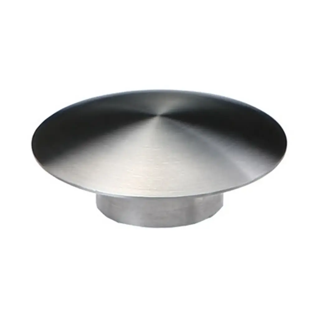 Satin Brushed Stainless Steel Rounded Caps
