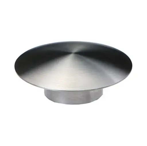 Satin Brushed Stainless Steel Rounded Caps
