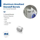 1/4" Diameter, 6-32 Threaded Barrels - 11/64" Hole Required