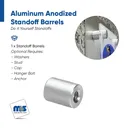 3/8" Diameter, 10-24 Threaded Barrels - 7/32" Hole Required