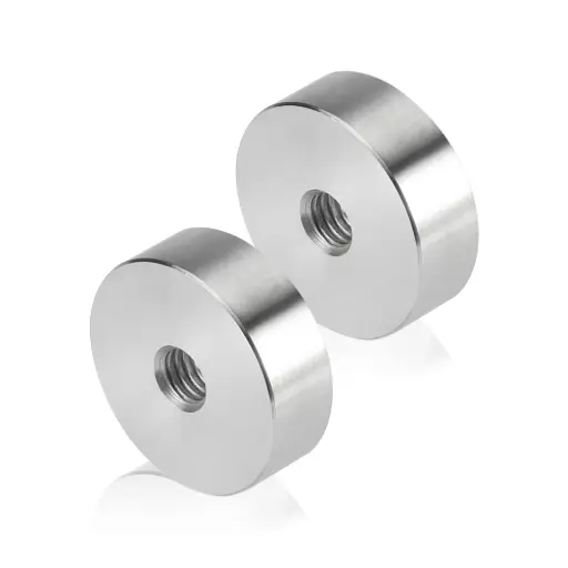 1-1/2" Diameter, 3/8-16 Threaded Heavy Duty Stainless Steel Barrels for Glass Railings