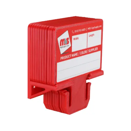 Kit Of 10 2" Rewritable Mbs-Sign Supply Media Cards with Magnetic Wall Organizer