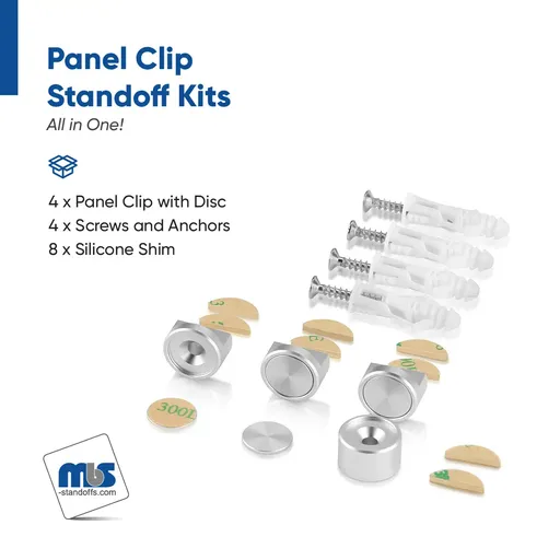 5/8" Diameter Flush Panel Mount Edge Grips - Set of 4