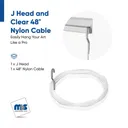 J Head Transparent Nylon Cable