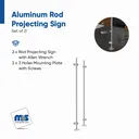 Low Profile Double Rod Projecting System Set