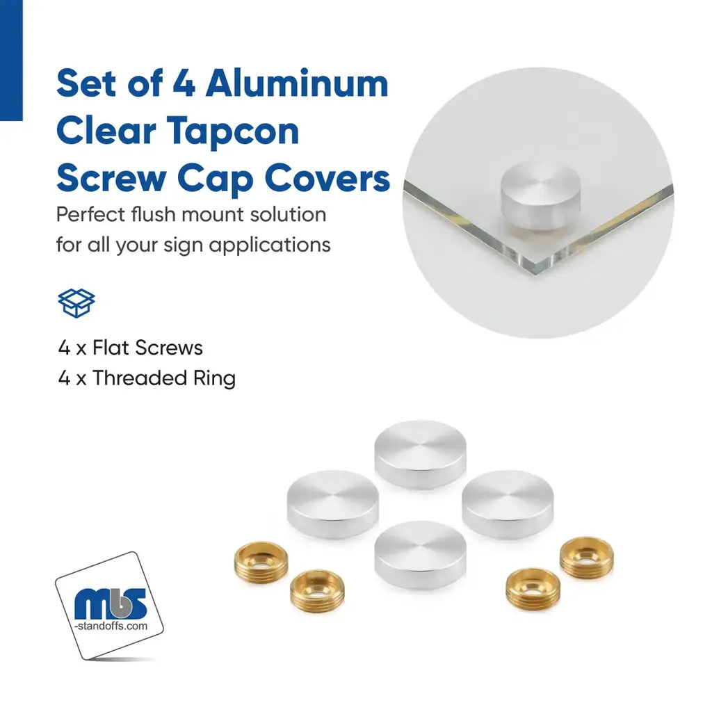 1" Diameter Screw Covers for 3/16" Diameter TAPCON Screw - Set of 4