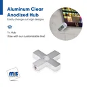 1-1/2" Diameter 4-Way Standoff Hubs