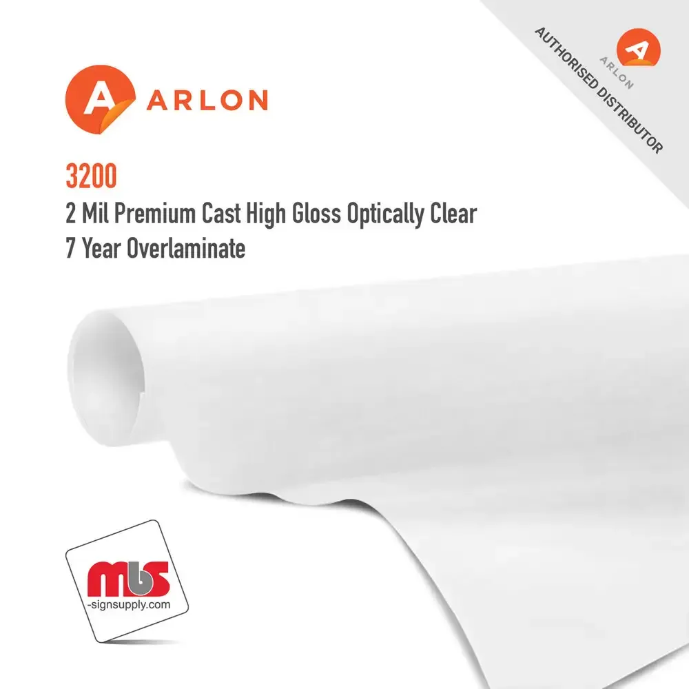 Arlon 3200 Premium Cast High Gloss Optically Clear 7 Year Overlaminate