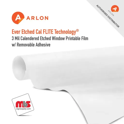 Arlon Ever Etched Calendered Etched Window Printable Film w/ Removable Adhesive