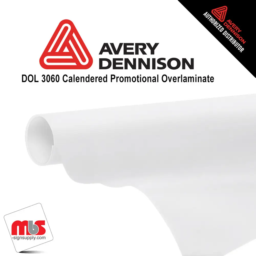 60" x 50 yards Avery DOL3080 Matte Clear 2 Year Short Term Unpunched 3.2 Mil Calendered  Overlaminate (Color Code 104)