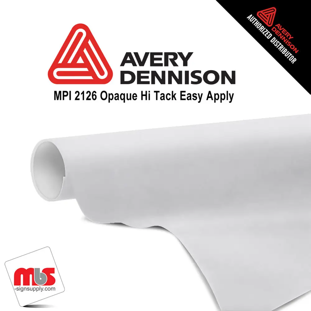 60" x 50 yards Avery MPI2126 Matte White 6 Year Long Term Unpunched 3.4 Mil Intermediate Calendered Print Media (Color Code 102)