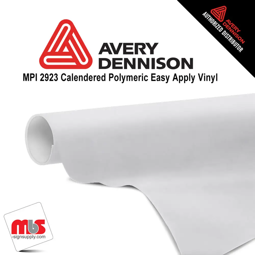 60" x 50 yards Avery MPI2923EZ Matte White 5 Year Long Term Unpunched 3.4 Mil Intermediate Calendered Print Meda (Color Code 102)