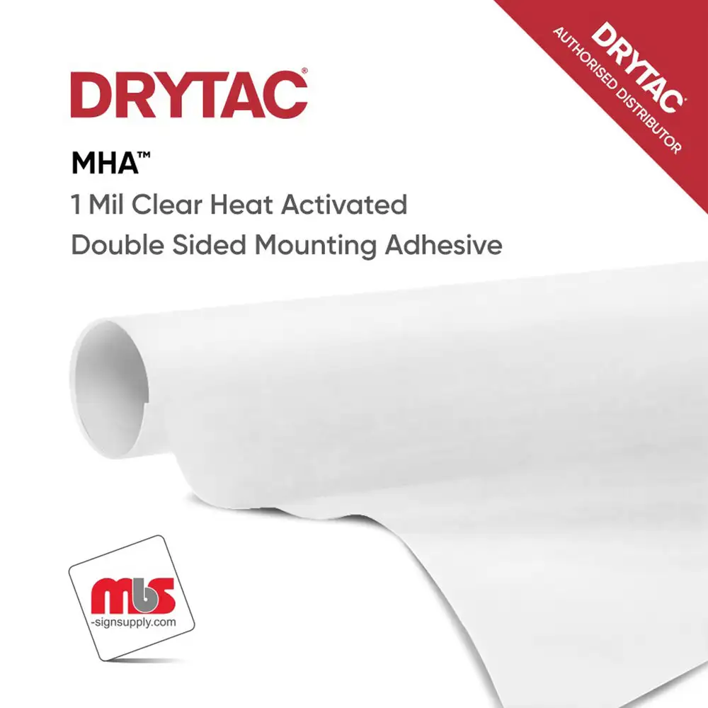 Drytac MHA Clear Heat Activated Double Sided Mounting Adhesive